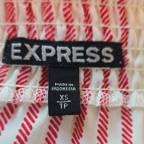 Express XSP Top Smock Neck Balloon Smocked Sleeves Y2K Work or Play Versatile GC - Picture 7 of 7